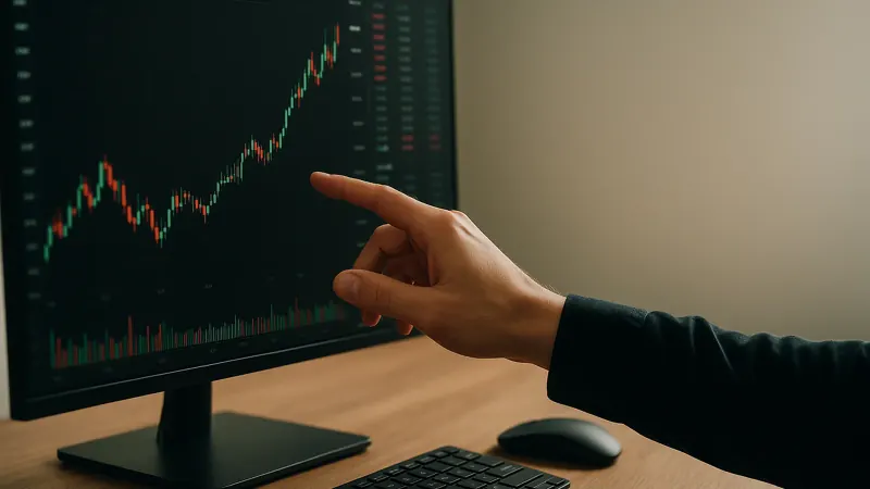 Candlestick chart showing a tight inside bar compression pattern forming near a prior swing high level